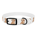 Puppy Pattern Dog Collar — Cute Golden Doodle Illustration Collar for Small Dogs