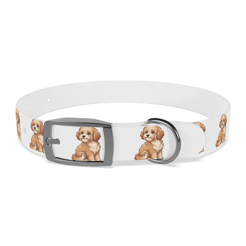 Puppy Pattern Dog Collar — Cute Golden Doodle Illustration Collar for Small Dogs